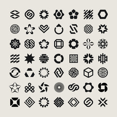 Set of vector logo design templates. Abstract icons.	
