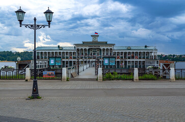Landing stage on the Volga River