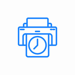 printing time icon sign vector