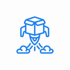 product launch icon sign vector