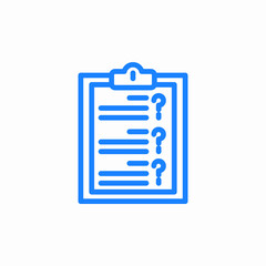 survey questionnaire icon sign vector