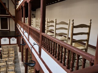 Almagro, Spain; August-20, 2025: Interior view of the courtyard of the Corral de Comedias in Almagro