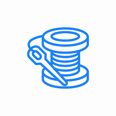 thread needle icon sign vector