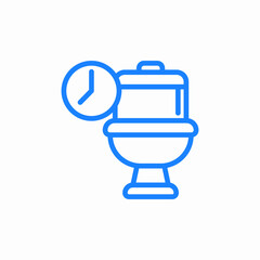 toilet timer icon sign vector