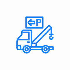 tow truck icon sign vector