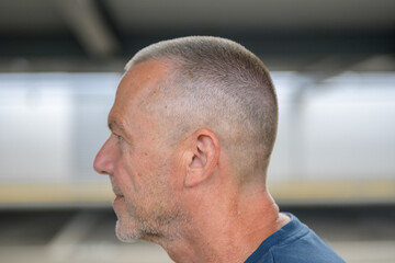 Fototapeta premium Side Profile Of Mature Man