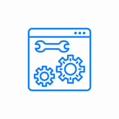 browser settings and configuration icon sign vector