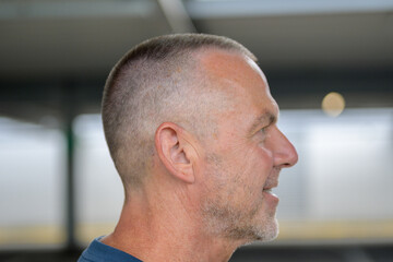 Obraz premium Side Profile Mature Man