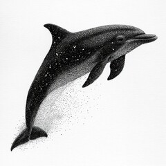 Jumping dolphin illustration