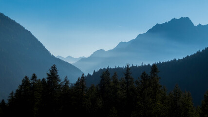 landscape in macugnaga during autumn, italy