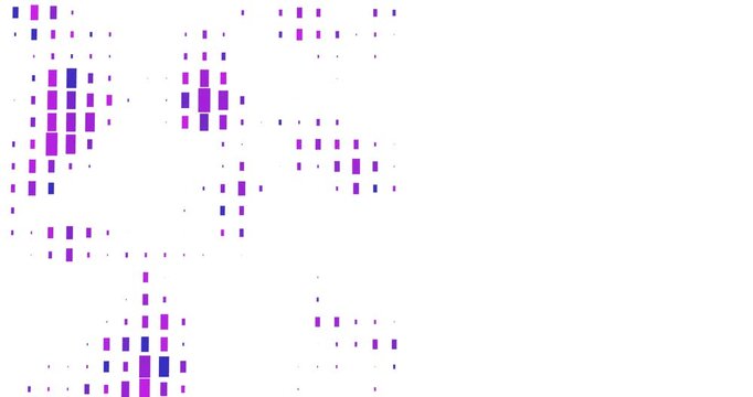 Fundo animado minimal com ret&acirc;ngulos macios em tons de azul e roxo deslizando suavemente sobre fundo branco. Movimento cont&iacute;nuo em loop perfeito