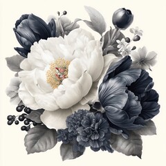 Elegant floral bouquet illustration