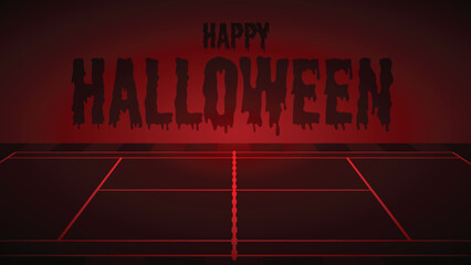 Tennis Happy Halloween Drawings Concept, Tennis Dark field, Vector Illustration Abstract Editable image, Social Media and web Post