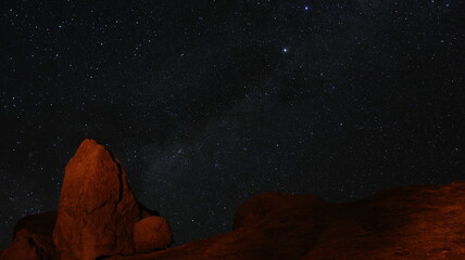 Star sky over Spitzkoppe (Rocky Mountains). Сonstellation.
Magical night, feels like Mars.
Mars on Earth.