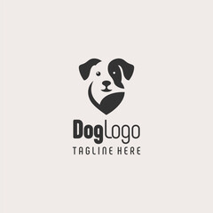 Elegant Dog Outline Logo Design