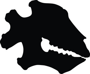 Exciting Vector Artwork of Animal Bone Silhouette in a Dynamic Scene, Exploring Nature's Creatures, High-Quality Graphics for Educational and Artistic Purposes