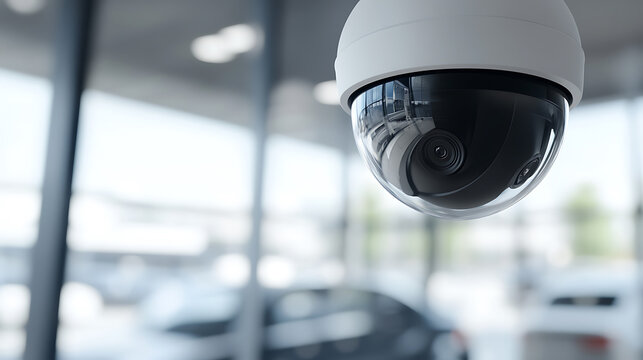 Security Camera System: A high-tech dome security camera provides surveillance and peace of mind for homes and businesses. Stay protected with advanced technology.