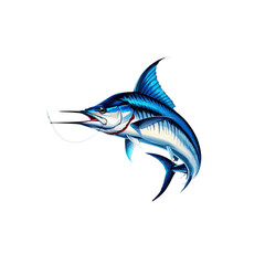 Blue Marlin Fish Illustration | Ocean Predator Art
