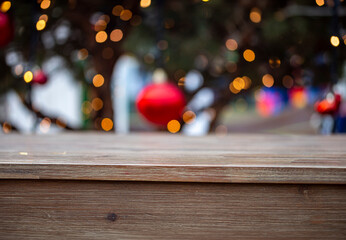 Close-up of a festively decorated Christmas background