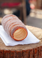 Trdelnik baked on the street in Eastern Europe