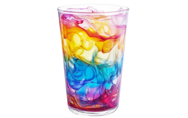 Laboratory beaker with vibrant chemical solutions highlighting precision measurement, educational science, and experimental procedures isolated on transparent background PNG