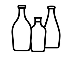 Wine bottle and glass vector illustration on white background