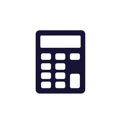 Simple calculator icon in dark color on white background  