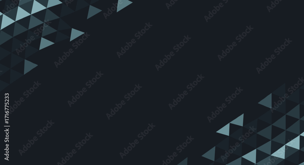 Poster geometric vector background with dark triangles in modern style