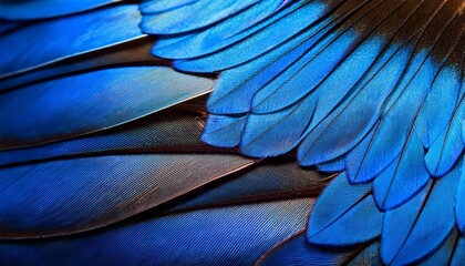 Naklejka premium A Macro Photo A Background Of A Blue Wing Of A Butterfly