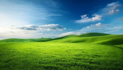 Obraz premium landscape with green grass and sky