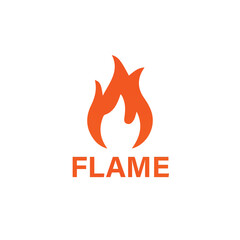 Vibrant flame design against a white background
