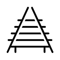 Stylized abstract representation of railroad tracks and ties