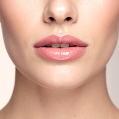 Fototapeta premium Close-up woman's face, lips