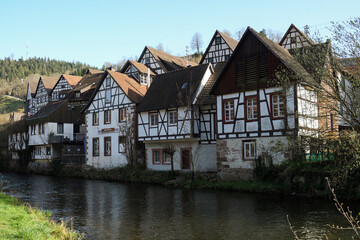 Schiltach village in Germany by the river
