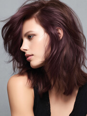 Modern Plum Textured Bob – Chic, Edgy and Sophisticated