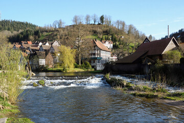 Schiltach village in Germany by the river