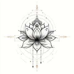 Ornate lotus design