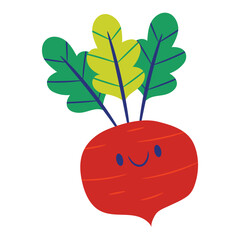 Radish Vector Illustration. Flat Minimal Design. Editable Illustration for Web, Mobile, Print
