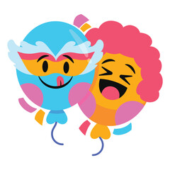 Carnival Vector Illustration. Flat Minimal Design. Editable Illustration for Web, Mobile, Print