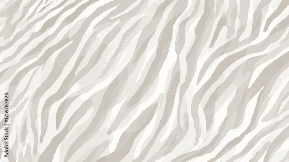 Poster abstract zebra stripes forming a seamless watercolor pattern, blending various beige and white tones