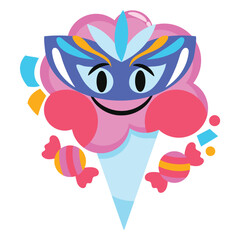 Carnival Vector Illustration. Flat Minimal Design. Editable Illustration for Web, Mobile, Print