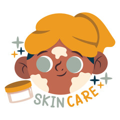 Skincare Vector Illustration. Flat Minimal Design. Editable Illustration for Web, Mobile, Print