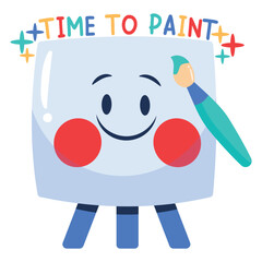 Paint Vector Illustration. Flat Minimal Design. Editable Illustration for Web, Mobile, Print