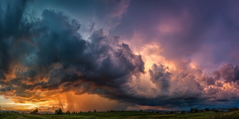 Dramatic Storm Clouds Sunset Sky Landscape Photography Dramatic weather