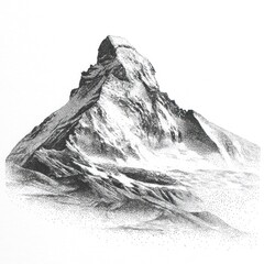 Snowy mountain illustration