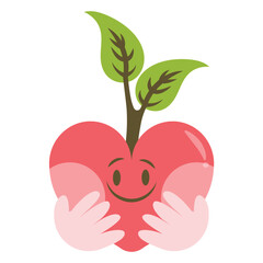 Ecology Vector Illustration. Flat Minimal Design. Editable Illustration for Web, Mobile, Print