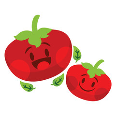 Tomate Vector Illustration. Flat Minimal Design. Editable Illustration for Web, Mobile, Print