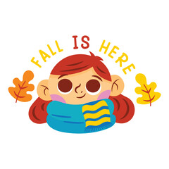 Girl Vector Illustration. Flat Minimal Design. Editable Illustration for Web, Mobile, Print