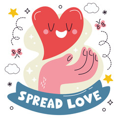 Love Vector Illustration. Flat Minimal Design. Editable Illustration for Web, Mobile, Print