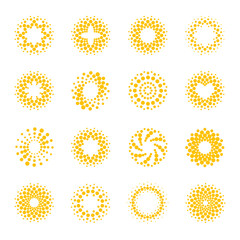Set of vector logo design template. Sun abstract icons.	
